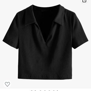 Black Small Crop Top